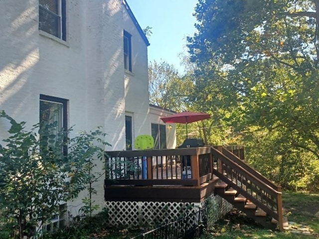 view of wooden deck