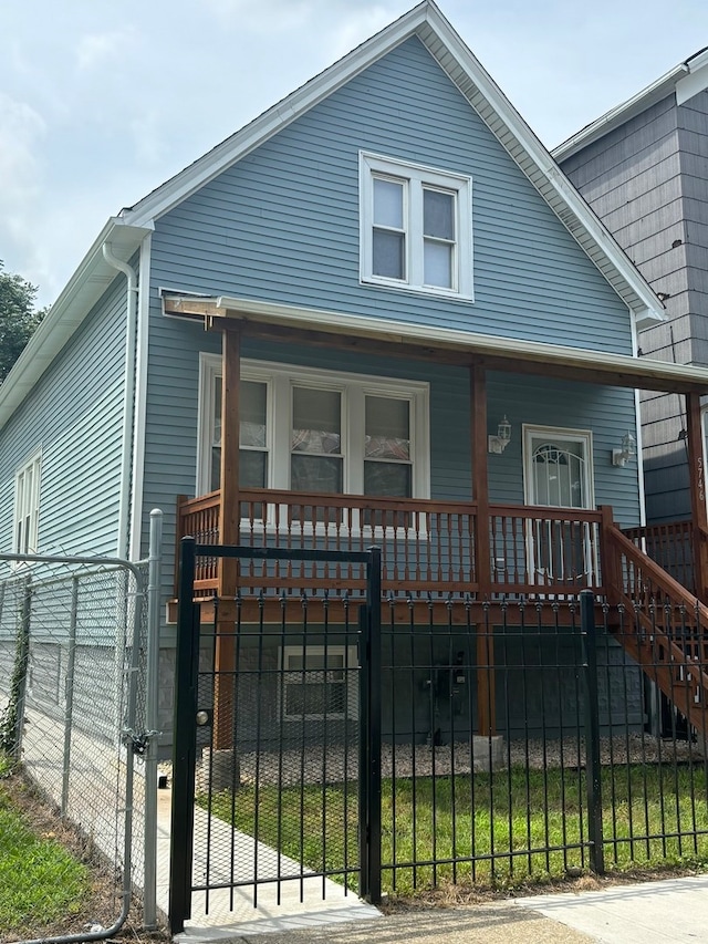 view of front of house featuring a porch