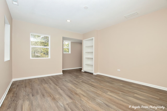 interior space featuring wood-type flooring