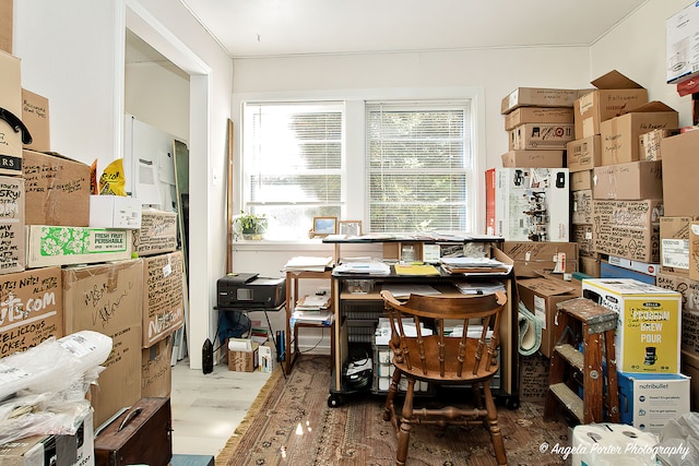 dining area featuring hardwood / wood-style flooring