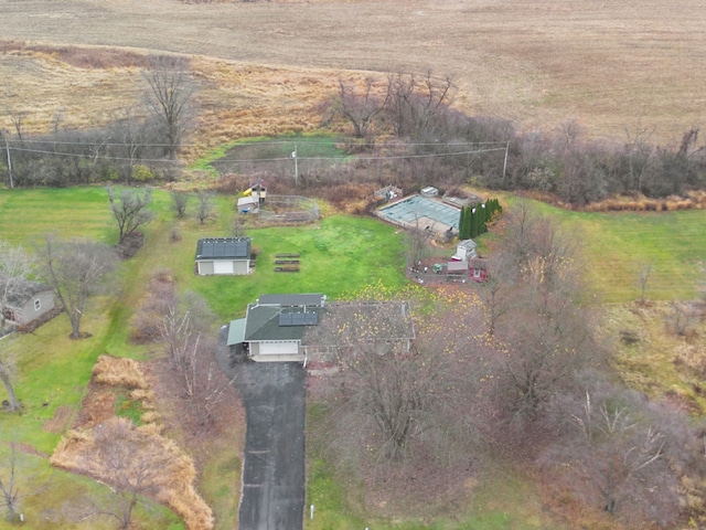 drone / aerial view featuring a rural view