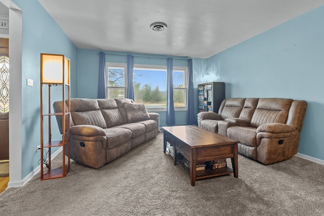 view of carpeted living room