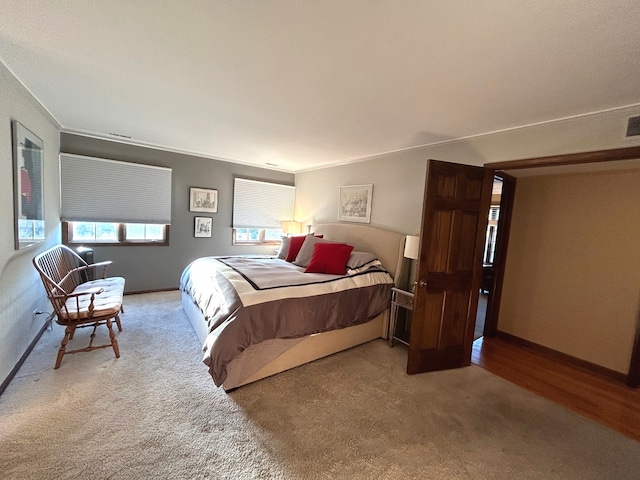 view of carpeted bedroom