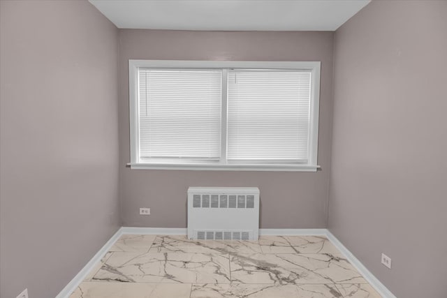 empty room with radiator heating unit