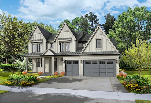 view of front of home featuring a garage