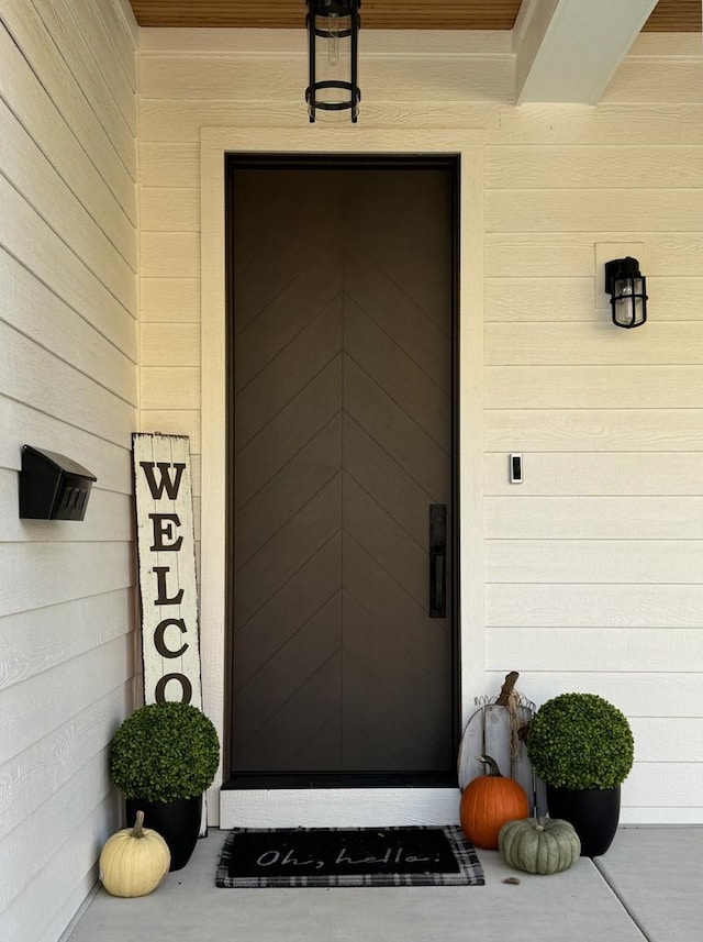 view of doorway to property