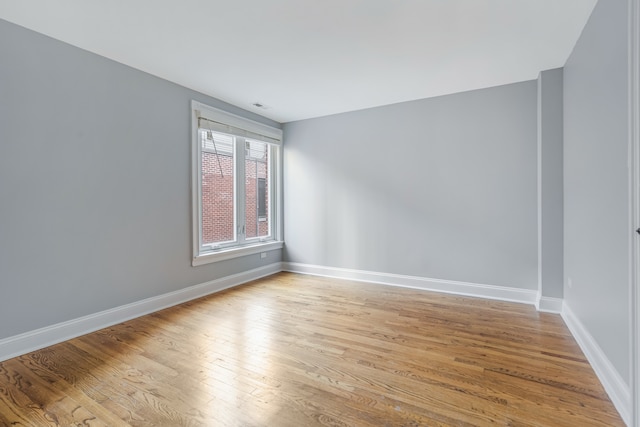 empty room featuring light hardwood / wood-style floors