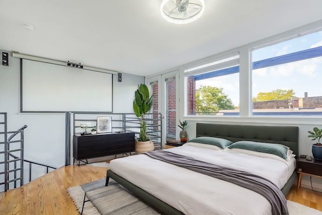 bedroom featuring wood-type flooring