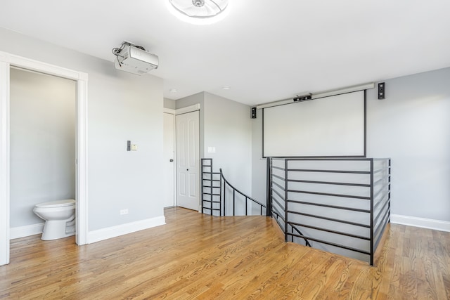 interior space with light hardwood / wood-style flooring