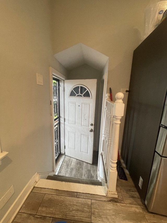 foyer featuring light hardwood / wood-style flooring