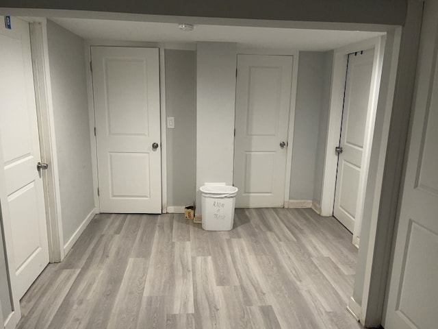 interior space with light wood-type flooring