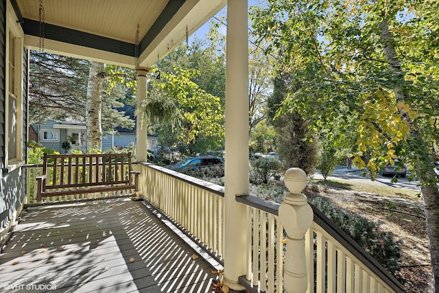 balcony with a porch