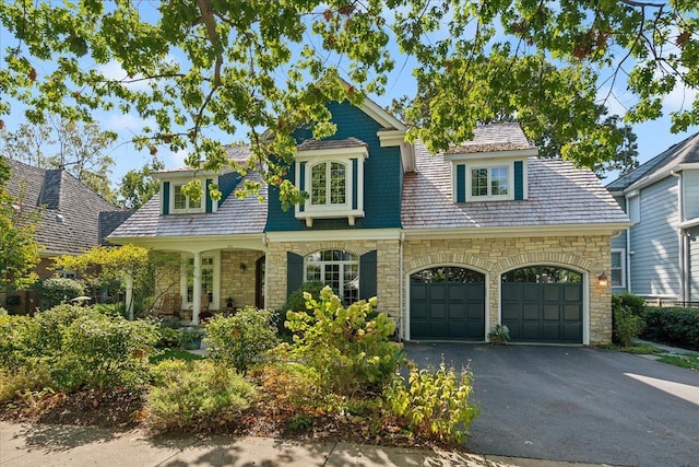 view of front of house featuring a garage