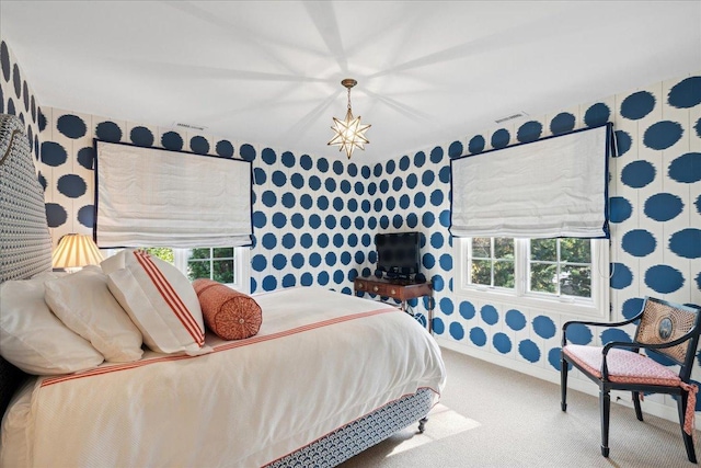 bedroom featuring carpet flooring