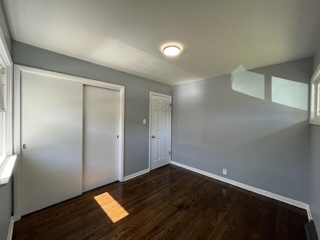 hall featuring dark hardwood / wood-style flooring