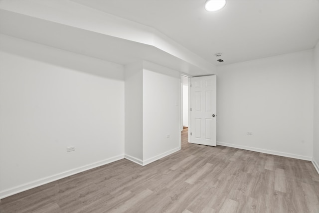 empty room featuring light wood-type flooring