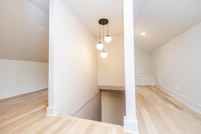 2715 Reese Ave, Evanston, IL 60201 - bonus room with vaulted ceiling, wood finished floors, and baseboards