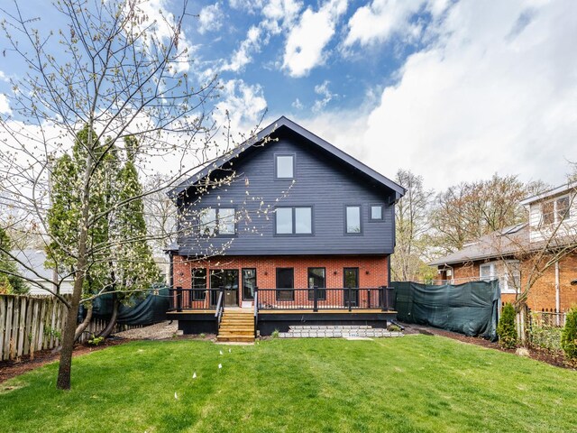 2715 Reese Ave, Evanston, IL 60201 - rear view of house featuring brick siding and a deck