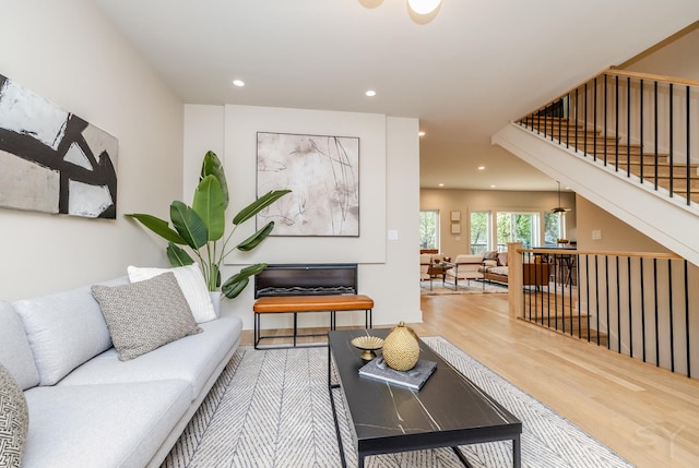 2715 Reese Ave, Evanston, IL 60201 - living area with wood finished floors and recessed lighting