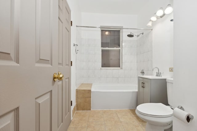 6049 S Eberhart Ave Unit 1-N, Chicago, IL 60637 - full bath featuring shower / bath combination, toilet, vanity, and tile patterned floors