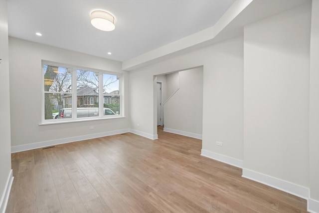 interior space with light wood-type flooring