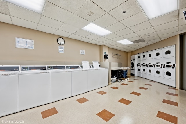 interior space featuring washer and dryer