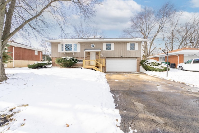 split foyer home with a garage