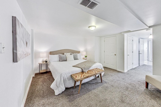 view of carpeted bedroom