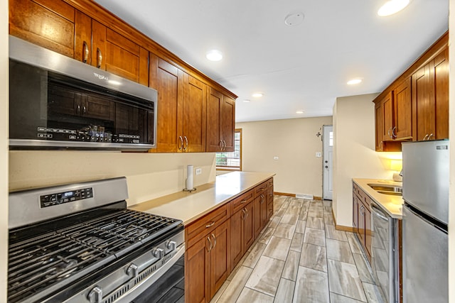 kitchen with appliances with stainless steel finishes