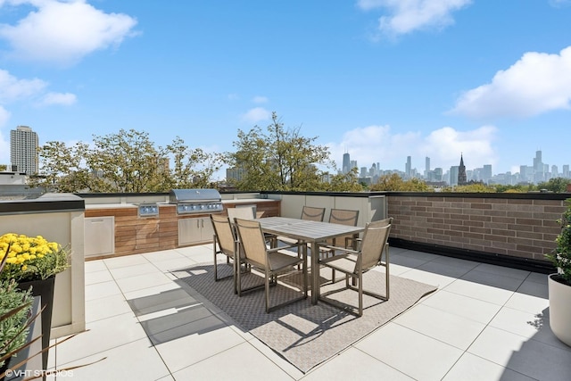 view of patio / terrace with area for grilling