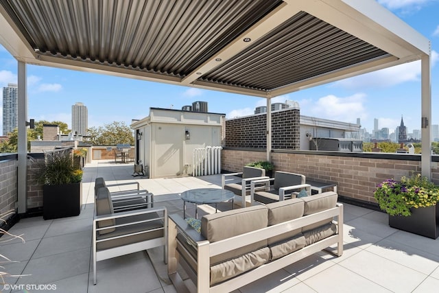 view of patio / terrace featuring an outdoor living space