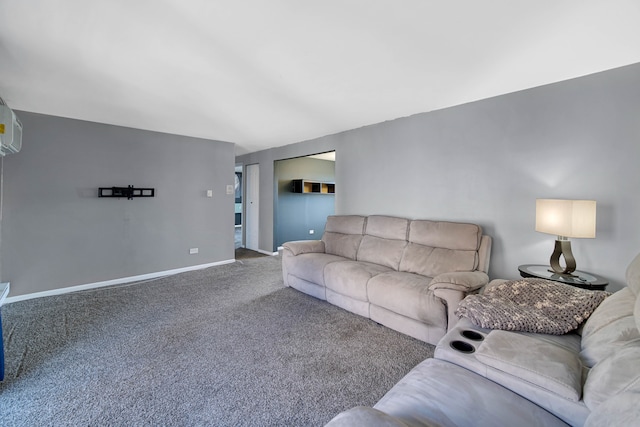 living room with carpet floors