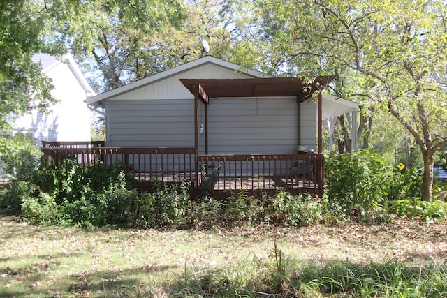 exterior space with a deck