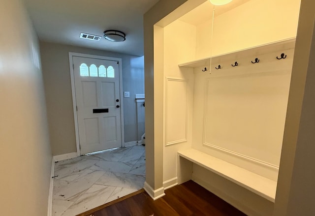 mudroom featuring hardwood / wood-style flooring