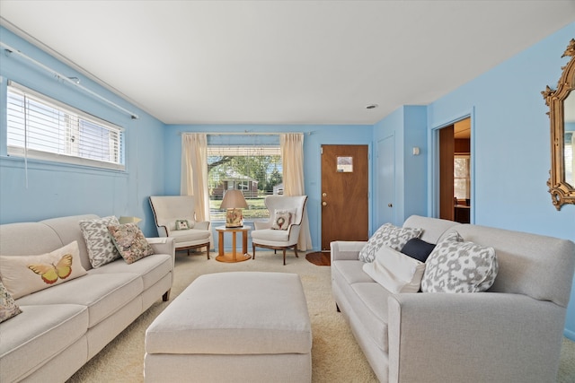 view of carpeted living room