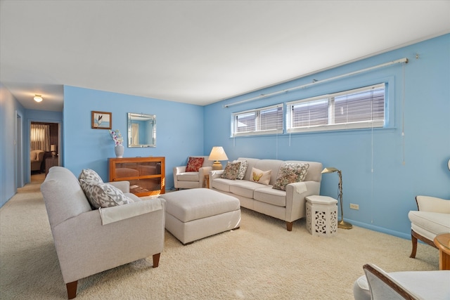 view of carpeted living room