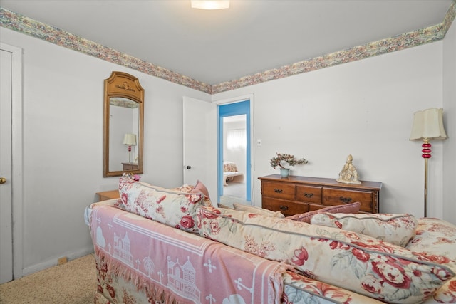 bedroom with carpet floors