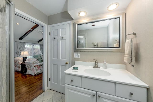 814 Countryside Dr, Wheaton, IL 60187 - ensuite bathroom featuring vanity and tile patterned flooring