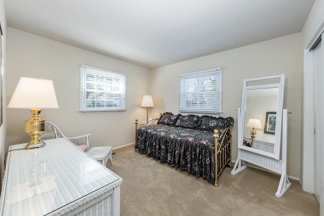 814 Countryside Dr, Wheaton, IL 60187 - bedroom featuring multiple windows, light colored carpet, baseboards, and a closet