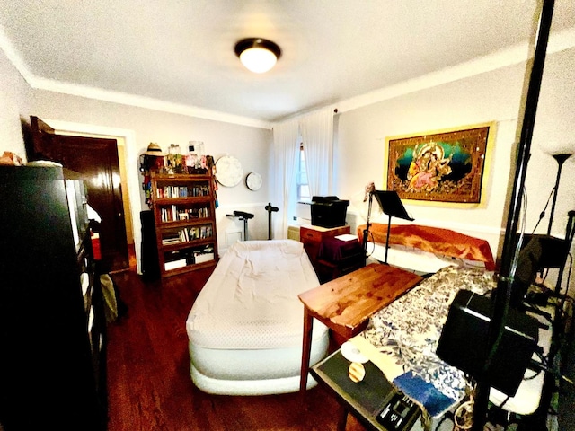 living room featuring dark hardwood / wood-style flooring