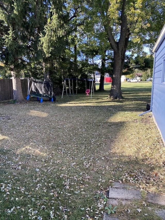 view of yard with a playground