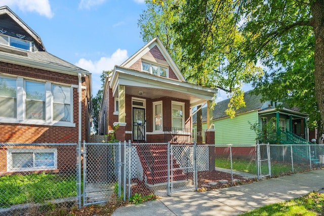 view of front of home with a porch