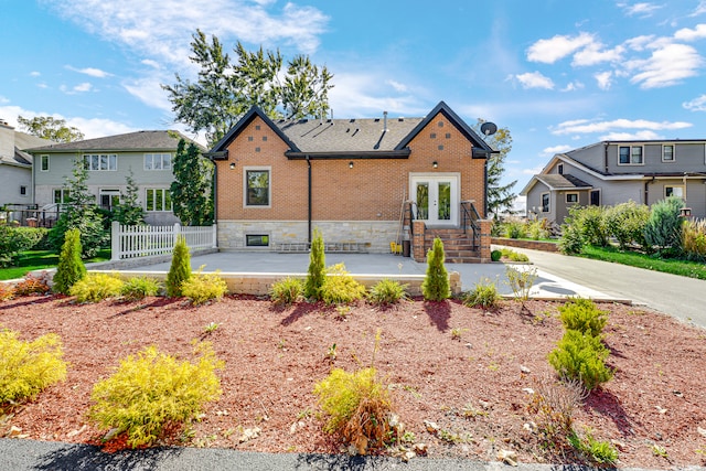 view of front of property featuring french doors