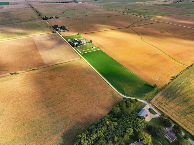 aerial view featuring a rural view