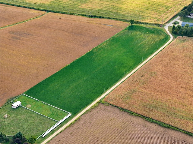 bird's eye view with a rural view