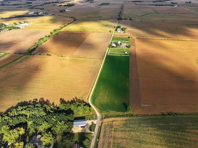 aerial view featuring a rural view