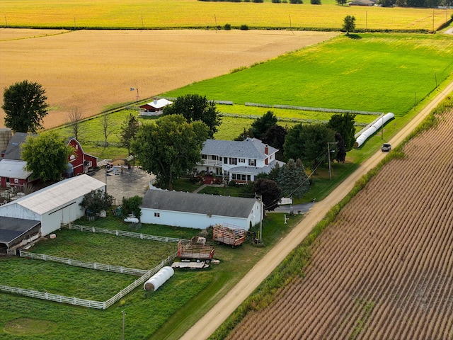 drone / aerial view featuring a rural view