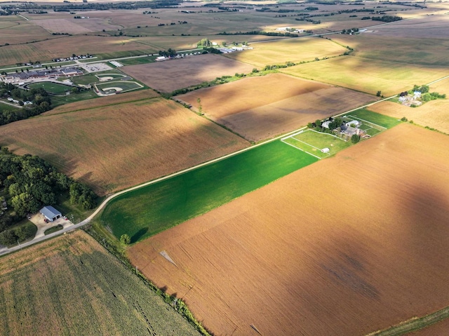 bird's eye view with a rural view