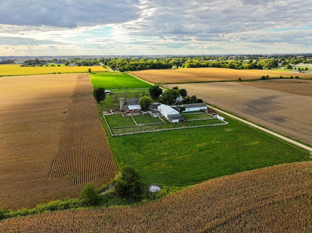 aerial view with a rural view