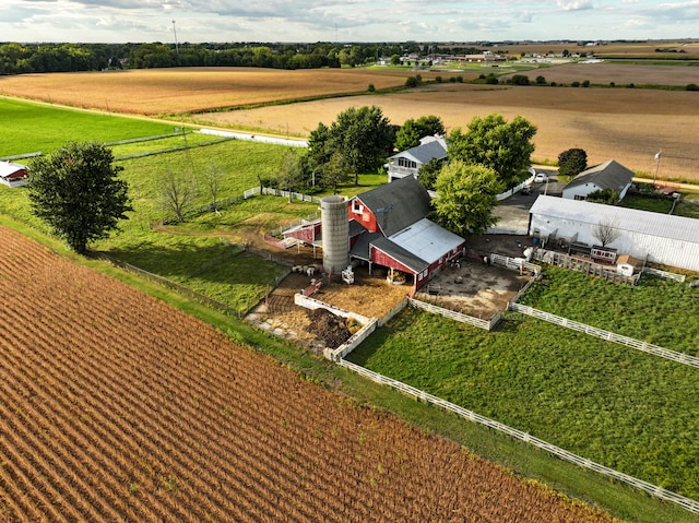 drone / aerial view featuring a rural view